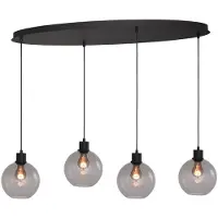 Masterlight Lampe suspendue ovale Lazise Oval 4x Ø 20cm doré