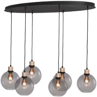 Masterlight Lampe suspendue ovale Lazise Oval 6x Ø 20cm doré