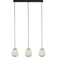 Searchlight Lampe suspendue 3 lumières Ella noir avec du blanc