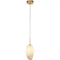Searchlight Suspension 1 lumière Rocky avec verre blanc