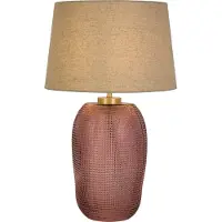 Searchlight Lampe de table Amethyst verre rose