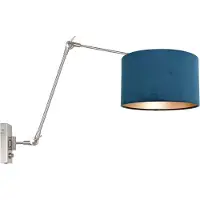 Steinhauer Lampe de lecture murale Prestige Chic avec capuche bleue