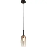 Masterlight Lampe pendante Ø 11,5 cm Lido Olive avec du verre doré qui s’estompe.