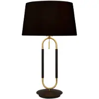 Searchlight Lampe de table Jazz noir avec de l'or