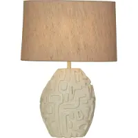 Searchlight Lampe de table Adelaide crème