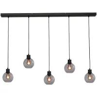 Masterlight Lampe suspendue Lazise 5x Ø 15cm noir