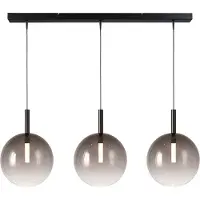 Masterlight Lampe pendante 3L Ø 24cm Lido Ball avec du verre qui s’estompe à la fumée