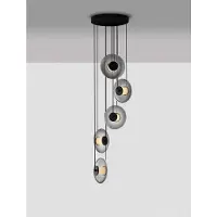 Lyora Suspension unique Ballet Noir 5 lumières rond