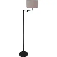 Mexlite - lampadaire - Bella - noir - lin métal - Ø 45cm - E27 - 3889ZW
