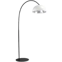Masterlight Lampadaire Industria 186 blanc avec de l'argent