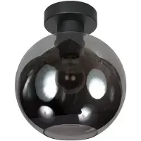 Mexlite Steinhauer - plafonnier - Bloeba - noir - verre métal - Ø 20cm - E27 - 4374ZW