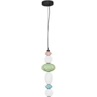 Nova Luce Suspension Oneta rose - blanc - vert - bleu