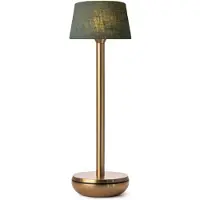 HUMBLE Air Gold/Emerald Linen Lampe de table rechargeable