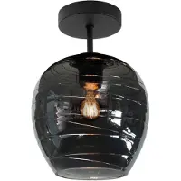 Highlight Plafonnier Fantasy noir avec verre Ø 22cm