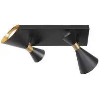 Steinhauer Plafonnier design Preto Noir avec double doré
