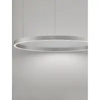 Nova Luce Suspension design Elowen gris argenté Ø 98cm