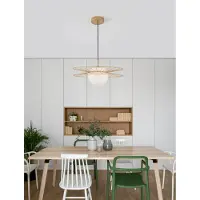 Nova Luce Suspension dorée Ellery Ø 45cm