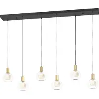 Eglo Suspension noire Terque avec détails dorés