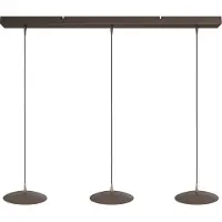 Masterlight Lampe pendante à 3 lampes Scala 100cm cacao brun Ø 20cm