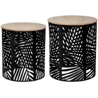 Atmosphera Table Basse Meta Et Fibre 2 Unités