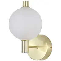 Searchlight Applique murale design Luminique Or avec verre blanc