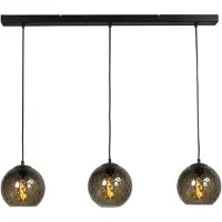 Masterlight Lampe suspendue noire Baloton 3x E27