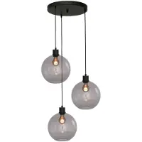 Masterlight Lampe suspendue Vide Lazise 3x Ø 25cm noir