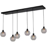 Masterlight Lampe suspendue Lazise 6x Ø 20cm noir