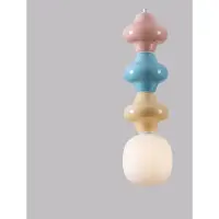 Lyora Suspension Clio Céramique colorée L avec verre blanc