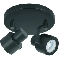 Highlight Moquerie Alto Noir 2 lumières rond