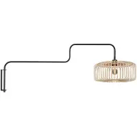 Steinhauer Applique murale Bloeba noir avec bambou
