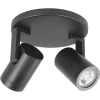 Highlight Spot monté en surface Halo Spot Noir 2 lumières rond