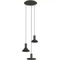 Lyora Lampe suspendue 3 lumières Hermanos noir