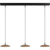 Masterlight Lampe pendante à 3 lampes Scala noir avec or Ø 20cm