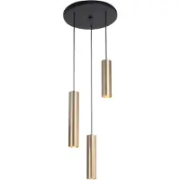 Highlight Lampe suspendue ronde Perugia or mat - 3x GU10