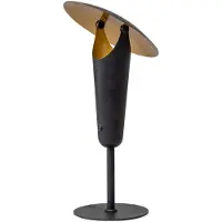 Expo Lampe de table moderne The Britt noir avec de l'or