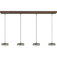 Masterlight Lampe suspendue à 4 lumières Imperia 130 cm brun cacao