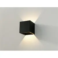 Artdelight Applique murale design Cube carré noir
