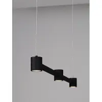 Lyora Suspension design Puize 3 lumières noir