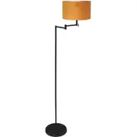 Steinhauer Lampadaire - noir - Bella - métal textile - Ø 45cm - E27 - 3887ZW -