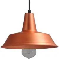 Masterlight Lampe à suspension Industria 25 cuivre rouge avec du noir