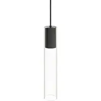 Licht-Erlebnisse Lustre CYLINDER noir 1xGU10x10W, verre, dimensions : 128 x 6,5 x 6,5 cm, IP20, Nowodvorski Lighting
