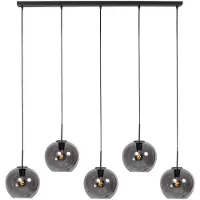 Steinhauer Suspension HaloSwap Noir avec boule de verre fumé