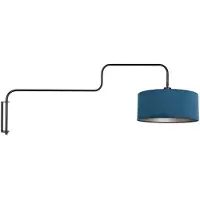 Steinhauer Applique murale Bloeba noir avec capuche bleue