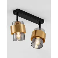 Lyora Plafonnier Sianna 2 lumières noir avec or