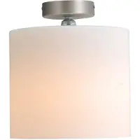 Masterlight Lampe de plafond Cilindra 25 cm blanc avec gris métallisé