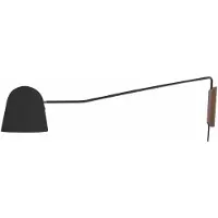 Artdelight Lampe de lecture élégante Sensa noir avec du bois