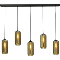 Masterlight Suspension de bureau Quinto 5 avec abat-jour en verre