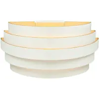 Highlight Applique murale design Scudo blanc avec or 25cm