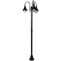 Franssen Lampadaire Jardin Calice 3 lumières noir
